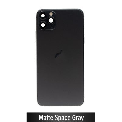 Rear Housing with Full Set Parts for iPhone 11 Pro Max-Matte Space Gray (Purple) Rear Housing with Full Set Parts for iPhone 11 Pro Max-Matte Space Gray (Purple)